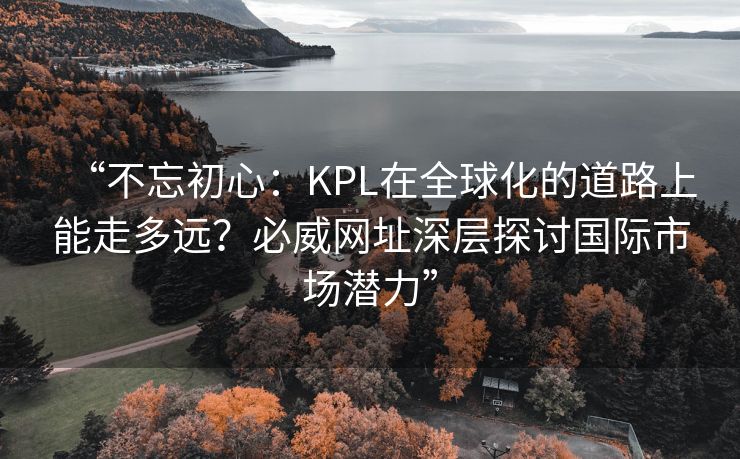 “不忘初心：KPL在全球化的道路上能走多远？必威网址深层探讨国际市场潜力”  第2张