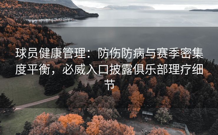 球员健康管理：防伤防病与赛季密集度平衡，必威入口披露俱乐部理疗细节