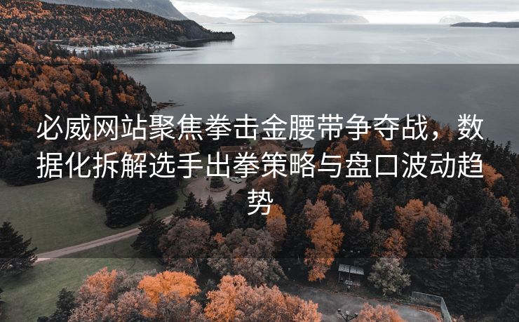 必威网站聚焦拳击金腰带争夺战，数据化拆解选手出拳策略与盘口波动趋势  第2张